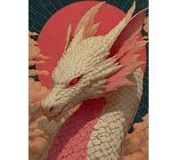 Sun 5D Diamond Art Kits Adults, Diamond Painting for Beginners Dragon, DIY Full Drill Crystal Art Pictures, Cross Stitch Embroidery Crafts Kits for Adults, Autumn Decorations, Gifts, 36x48in Q-8783