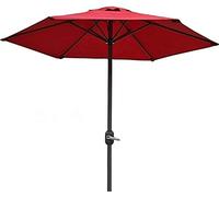 Sun 6.5ft/2m Patio Parasol UV70+, Outdoor Market Table Umbrella with Crank for Garden, Lawn, Deck, Backyard & Pool
