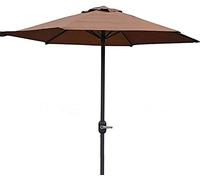 Sun 6.5ft/2m Patio Parasol UV70+, Outdoor Market Table Umbrella with Crank for Garden, Lawn, Deck, Backyard & Pool good