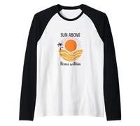 Sun Above Peace Within Beach Vibes Raglan Baseball Tee
