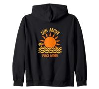 Sun Above Peace Within Beach Vibes Zip Hoodie