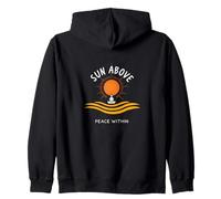 Sun Above Peace Within Yoga Calm Zip Hoodie