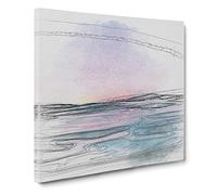 Sun Above the Sea in Spain Canvas Print | Gallery Wrapped 30mm Frame Wall Art | 14x14 inches | Ready to Hang | Abstract Seascape Picture | Living Room Bedroom Lounge Office