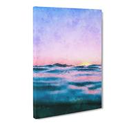 Sun Above The Sea In Spain Canvas Print | Gallery Wrapped 30mm Frame Wall Art | 30x20 inches | Ready to Hang | Abstract Seascape Picture | Living Room Bedroom Lounge Office