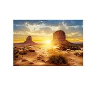 Sun and Desert Style Aquarium Fish Tank Poster Thicken PVC Adhesive Terrarium Backdrop Static Cling Wallpaper Sticker[91 * 50cm]