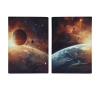 Sun And Earth Passport Holder Travel Wallet Slim Minimalist Front Pocket Leather Credit Card Holder Passport Wallet Cover Case for Travel Must Haves Accessories