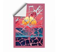 Sun and Fractured Sky Abstract Unframed Wall Art Print A1 (84.1×59.4cm), Wall Decor for Living Room, Bedroom, Office & Home, Art Gift