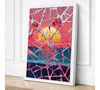 Sun and Fractured Sky Canvas Wall Art Print 18x12 Inch (46 x 30 cm)