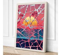 Sun and Fractured Sky Canvas Wall Art Print 24x16 Inch (61 x 41 cm)