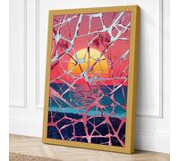 Sun and Fractured Sky Canvas Wall Art Print 24x16 Inch (61 x 41 cm)