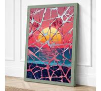 Sun and Fractured Sky Canvas Wall Art Print 30x20 Inch (76 x 51 cm)