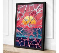 Sun and Fractured Sky Canvas Wall Art Print 36x24 Inch (91 x 61 cm)