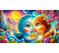 sun-and-moon 1000-Piece Jigsaw Puzzle Decoration for Adults 100% Recycled Cardboard 38x52cm/1000pcs