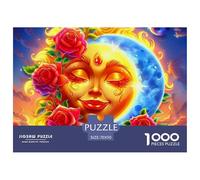 Sun And Moon 1000 Piece Jigsaw Puzzle Educational Games Magnificent Sky Family Puzzle Game Birthday Gifts for Decompression And Wall Decor70x50cm/1000pcs