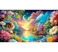 sun-and-moon 1000-Piece Jigsaw Puzzle for Adults 100% Recycled Cardboard Challenging & Brainteasing 38x52cm/1000pcs