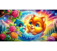 sun-and-moon 1000-Piece Jigsaw Puzzle for Adults 100% Recycled Cardboard Challenging & Brainteasing 38x26cm/1000pcs