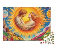 Sun And Moon 1000 Piece Jigsaw Puzzle For Adults Challenging Game Stress Relief Puzzle Exercise The Memory of The Brain for Adults And Kids, Age 12 Years Up 1000pcs (75x50cm)