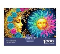 Sun And Moon 1000 Piece Jigsaw Puzzle for Adults Educational Game Challenge Toy Magnificent Sky Challenge High Difficulty for Decompression And Wall Decor70x50cm/1000pcs