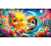 sun-and-moon 1000 Piece Jigsaw Puzzles for Adults 100% Recycled Cardboard for Family 38x52cm/1000pcs