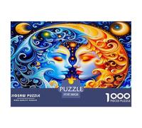 Sun And Moon 1000 Piece Jigsaw Puzzles Fun Challenging Modern Sun & Moon's Harmonious Embrace Puzzles Game for The Whole Gifts For Children And Adults Aged 14 And Over 38x26cm/1000pcs