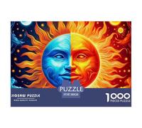Sun And Moon 1000 Piece Puzzles Adults Fun Challenging World Peace Creative Gift Adults for Kids Beautiful Decoration Jigsaw 38x26cm/1000pcs