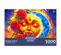 Sun And Moon 1000 Piece Puzzles Adults Fun Challenging World Peace Creative Gift Adults for Kids Beautiful Decoration Jigsaw 38x26cm/1000pcs