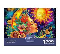 Sun And Moon 1000 Piece Puzzles Adults Fun Challenging World Peace Creative Gift Adults for Kids Home Decoration Puzzles 70x50cm/1000pcs