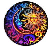 Sun And Moon 1000 Piece Round Puzzle For Adults And Kids Magnificent Sky Jigsaw Puzzle Creative Unique Challenge Games Family Game 1000pcs (67.5x67.5cm)