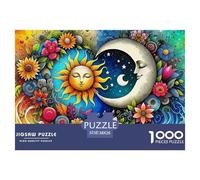 Sun And Moon 1000 Pieces for Adults Jigsaw Puzzles Educational Game Magnificent Sky Challenge High Difficulty for Decompression And Wall Decor38x26cm/1000pcs