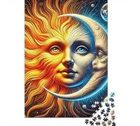 Sun And Moon 1000 Pieces Jigsaw Puzzles For Adults Educational Games Stress Relieving Entertainment Exercise The Memory of The Brain for The Whole for Women, Gifts for Men 300pcs (40x28