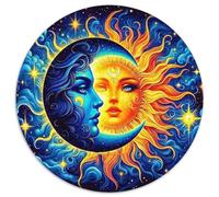 Sun And Moon 1000 Pieces Round Puzzle For Adults And Kids Magnificent Sky Jigsaw Puzzle Creative Unique Challenge Games Impossible Hard Difficult Challenging Puzzles 1000pcs (67.5x67.5cm)