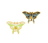 Sun and Moon Butterfly Shape Brooch Moth Butterfly Enamel Pin Insect Girl Pin Backpack Cool Lapel Pin Steampunk Badge Aesthetic Vintage Enamel Pin for Hat Jacket