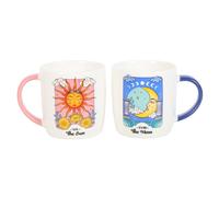 Sun and Moon Celestial Mug Set Pack of 2 Something Different White One Size