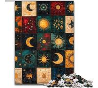 Sun And Moon Collage Jigsaw Puzzles for Adults Teenagers Jigsaws Puzzle, Suitable for Ages 14 And Up Improve Memory Gifts Ideas (50x75cm)