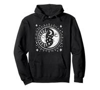 Sun and Moon Cosmic Balance Celestial Harmony Art Pullover Hoodie