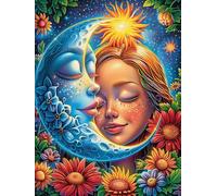 Sun And Moon Face 300 Piece Pack Classic Jigsaw Puzzle Animal Plant Fairy Tale Couple Puzzle Partners Ultra Difficult Wall Decor Easter New Year Creativity & Gift Giving 300 PCS