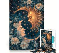 Sun And Moon Floral Embrace 1000 Piece Jigsaw Puzzles for Adults Teenagers Memory Upgrade Light Relax Sharp Cut Lovely Gift 38x52cm