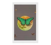 Sun And Moon Green Moth Fashion Diamond Painting for Wall, Gem Crafts