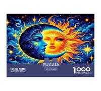 Sun And Moon Jigsaw Puzzles 1000 Piece Jigsaw Puzzle Educational Game 100% Recycled Cardboard Home Decoration Puzzle Game for Women & Adults 70x50cm/1000pcs