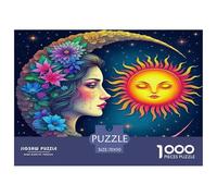 Sun And Moon Jigsaw Puzzles 1000 Piece Jigsaw Puzzle Educational Games 100% Recycled Cardboard Home Decoration Puzzle Game for Women & Adults 70x50cm/1000pcs