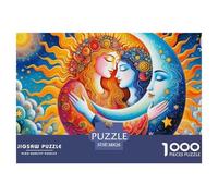 Sun And Moon Jigsaw Puzzles for Adults 1000 Piece Educational Game Challenge Toy Magnificent Sky Family Puzzle Game Birthday Gifts for Decompression And Wall Decor38x26cm/1000pcs