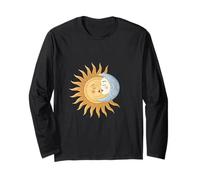 Sun and Moon Kissing Celestial Harmony Romance Long Sleeve T-Shirt