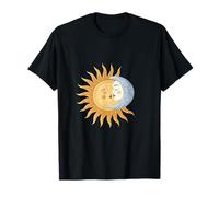 Sun and Moon Kissing Celestial Harmony Romance T-Shirt