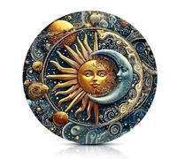 Sun and Moon Metal Signs Vintage 2D Tin Sign Philosophical Art Deco Shine Forever like the Sun and the Moon Celestial Decor for Home Pubs Bar Backyard