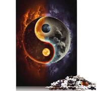 Sun And Moon Yin And Yang Puzzles for Adults 1000 Pieces Puzzle for Adults And Teenager Family Game 1000pcs (75x50cm)
