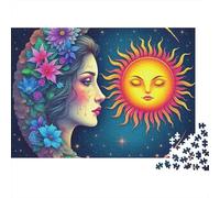 Sun And MoonJigsaw Puzzle Woman Classic Thick Cardboard Adults Teens Hard Challenge 1000 Pieces 52x38cm/1000pcs