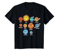 Sun And Planets Pluto Cute Space Solar System Astronomy Kids T-Shirt
