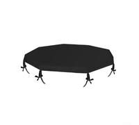 Sun and Rain Protection Cover for 8 Panel Dog Playpen, Heavy Duty Oxford Fabric Helps Secure For Pets Against Weather and Escape Attempts (Black)