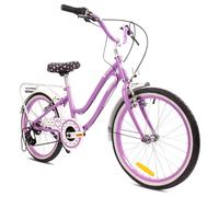 Sun Baby HEART BIKE Girl's Bicycle 20 Inch, Children's cycle 6-10 Years with V-Brake, rack, side stand, mudguards, chain guard, reflectors (Purple)