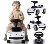 sun baby Ride-on car for children from 18 months - Porsche Carrera GT - steering wheel with buttons, headlights, realistic stickers, up to 30 kg, white